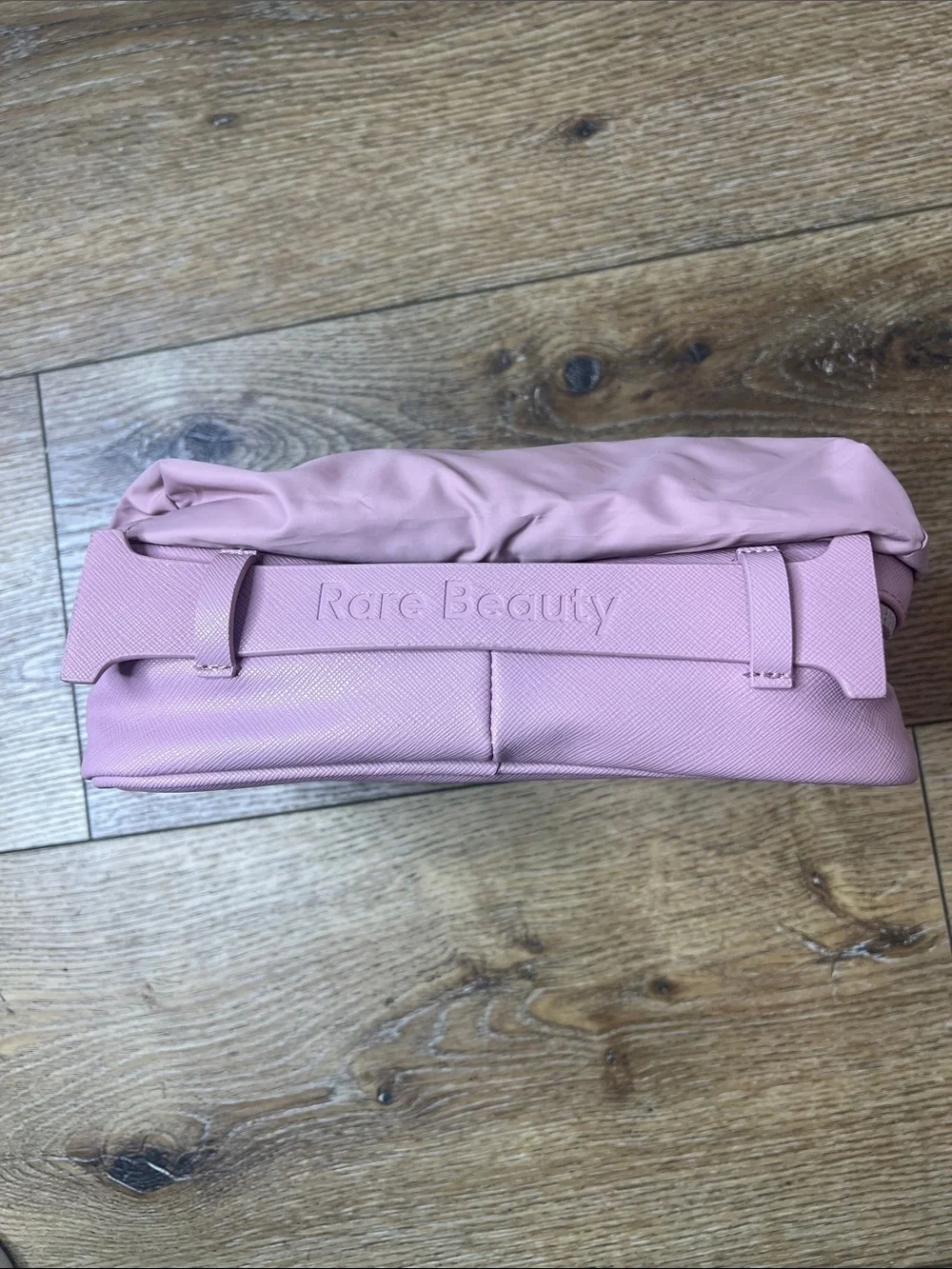 New Rare Beauty Mauve Puffy Toiletry Bag
